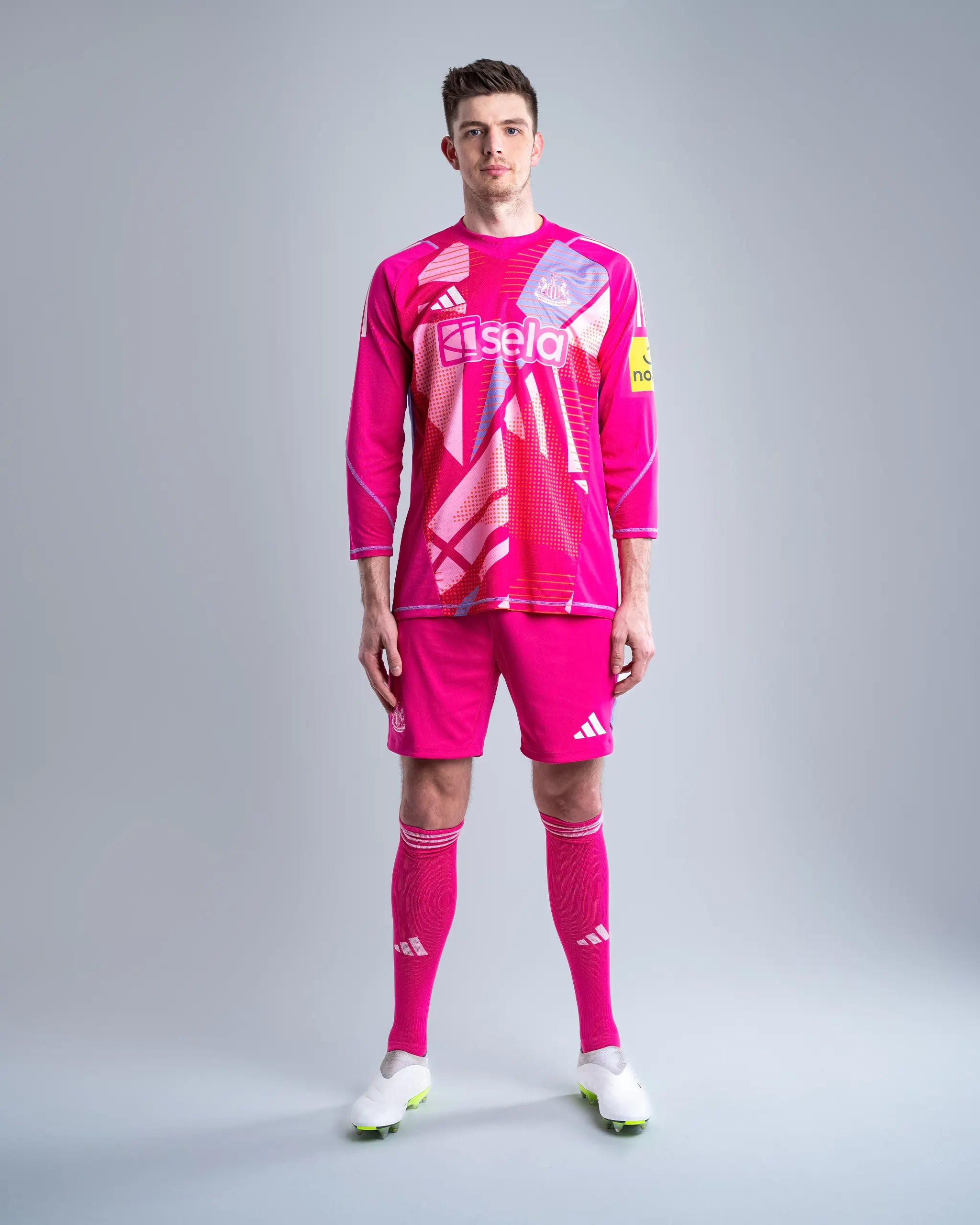 Newcastle United newcastle united adidas pink 2425 goalkeeper long sleeve shirt with custom printing Collection - Football Kits & Footwear