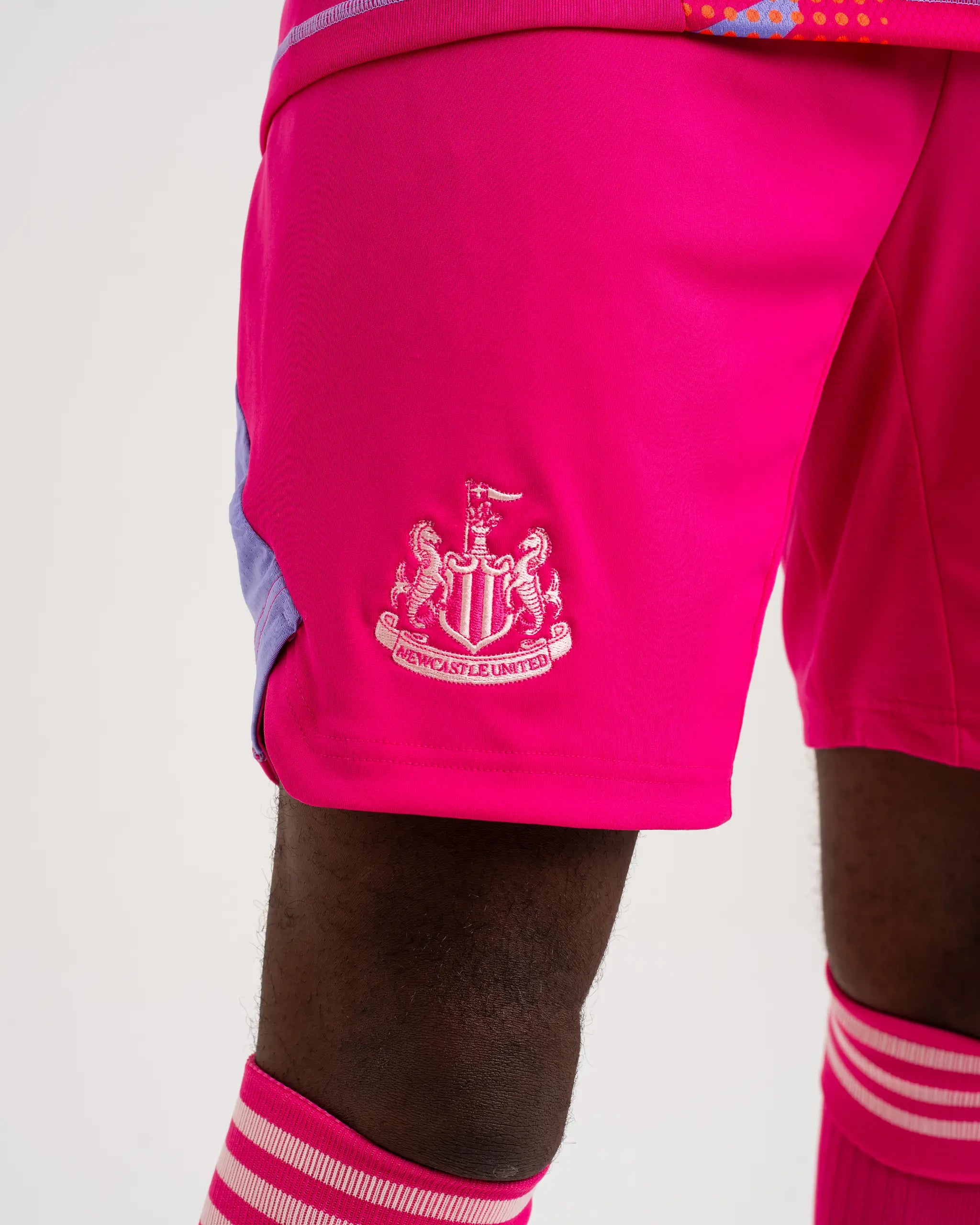 Newcastle United newcastle united adidas pink 2425 goalkeeper shorts with custom printing Collection - Football Kits & Footwear